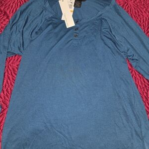 Calvin Klein Jeans Teal Henley Shirt